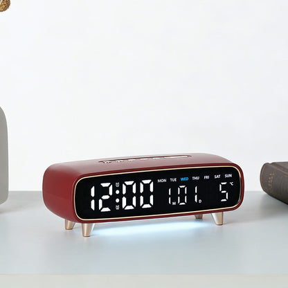 Digitalt radiovækkeur med temperatur- og datovisning