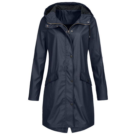 Maude | Imperméable à Capuche Femme Mi-Long - Image 1