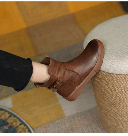 Simone | Bottines plates en cuir pour femmes - Image 6