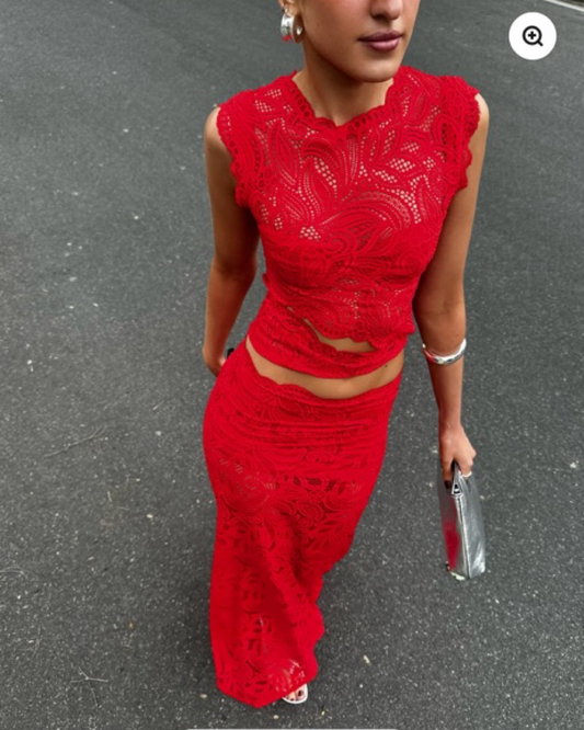 Clarisse | Ensemble élégant en dentelle pour un style affirmé - Image 1
