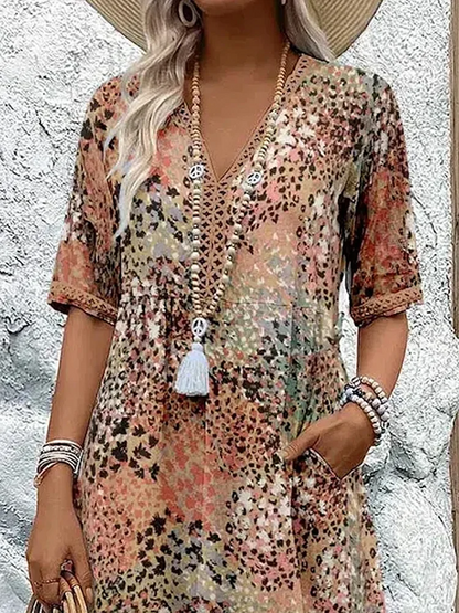 Harper | Robe midi à fleurs élégantes - Image 6