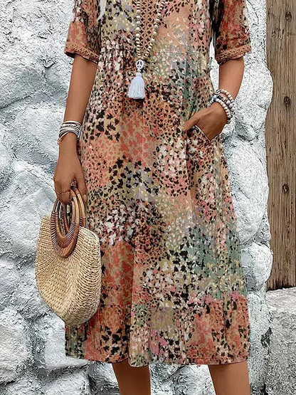 Harper | Robe midi à fleurs élégantes - Image 7