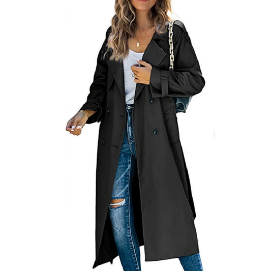 Ingrid | Manteau Trench Long Croisé Femme - Image 2