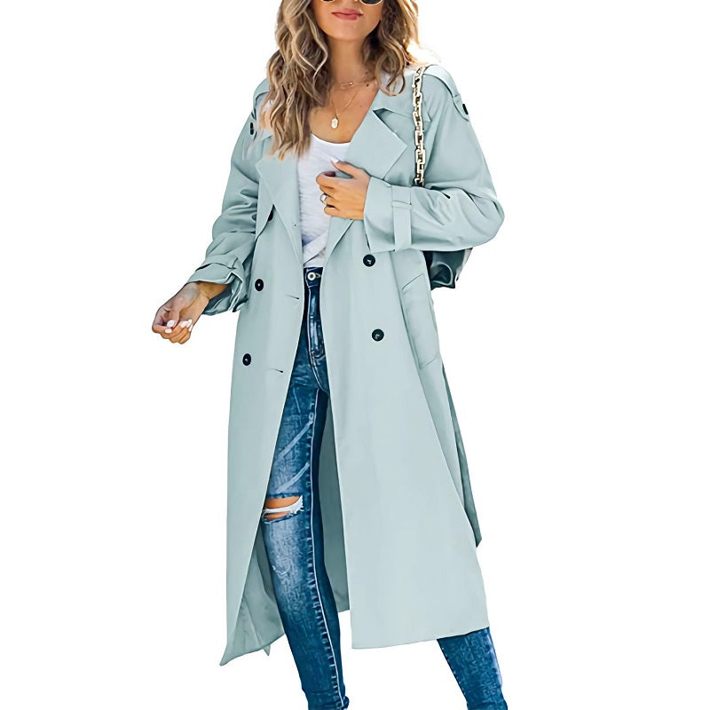 Ingrid | Manteau Trench Long Croisé Femme - Image 3