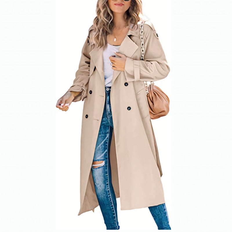 Ingrid | Manteau Trench Long Croisé Femme - Image 5