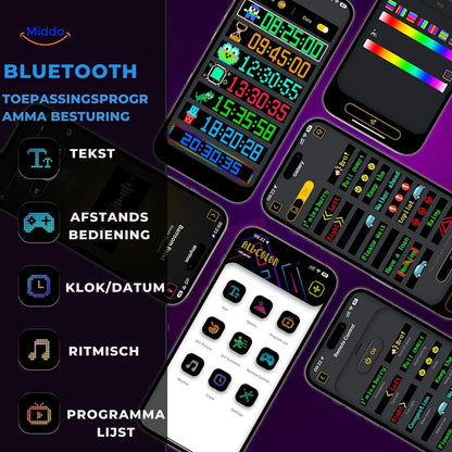 DriveFlex™ Matrix LED Skærm | Djævle Øjne, Tekster & Animationer via App + Fjernbetjening