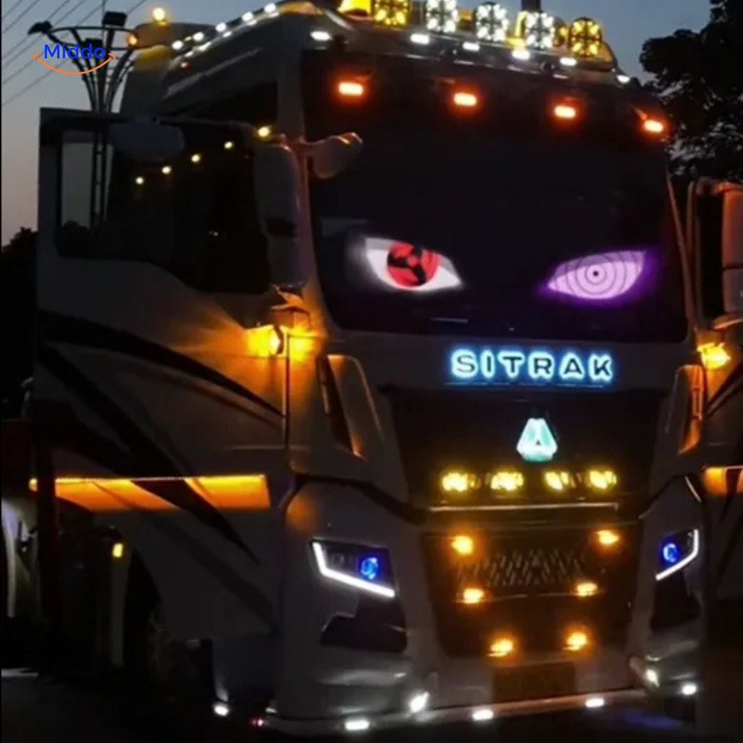 DriveFlex™ Matrix LED Skærm | Djævle Øjne, Tekster & Animationer via App + Fjernbetjening