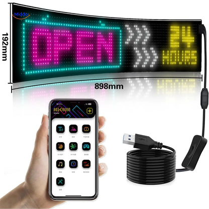 DriveFlex™ Matrix LED Skærm | Djævle Øjne, Tekster & Animationer via App + Fjernbetjening