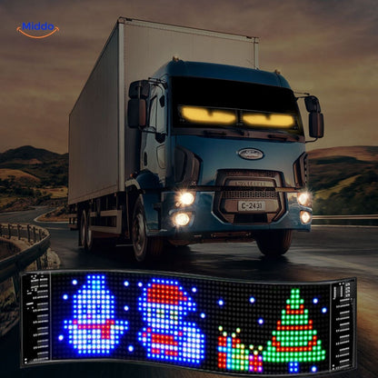 DriveFlex™ Matrix LED Skærm | Djævle Øjne, Tekster & Animationer via App + Fjernbetjening
