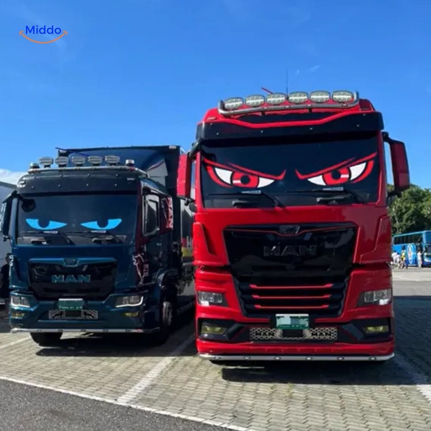 DriveFlex™ Matrix LED Skærm | Djævle Øjne, Tekster & Animationer via App + Fjernbetjening