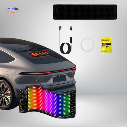 DriveFlex™ Matrix LED Skærm | Djævle Øjne, Tekster & Animationer via App + Fjernbetjening