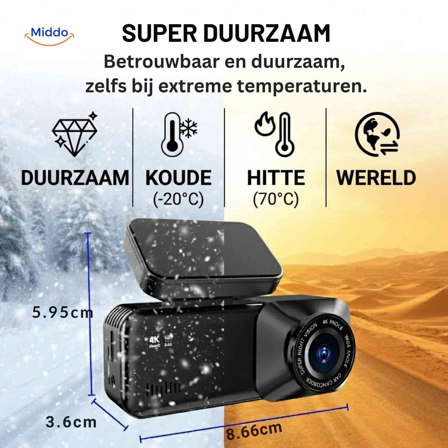 DriveGuard™ Dashcam | 4K video, WiFi og GPS-sporing