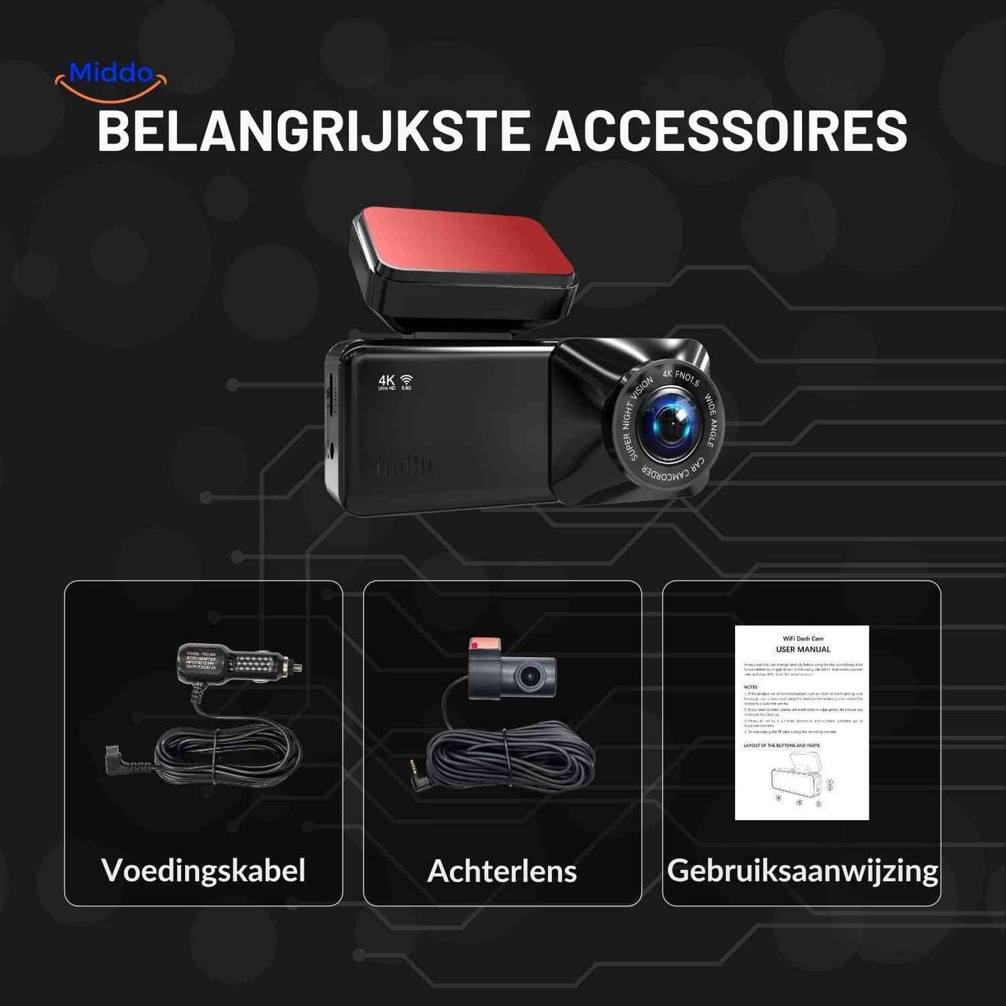 DriveGuard™ Dashcam | 4K video, WiFi og GPS-sporing