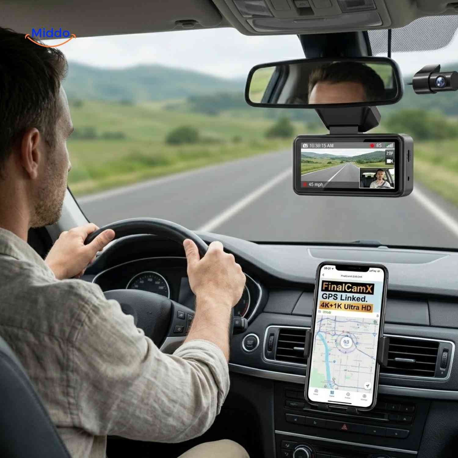 DriveGuard™ Dashcam | 4K video, WiFi og GPS-sporing