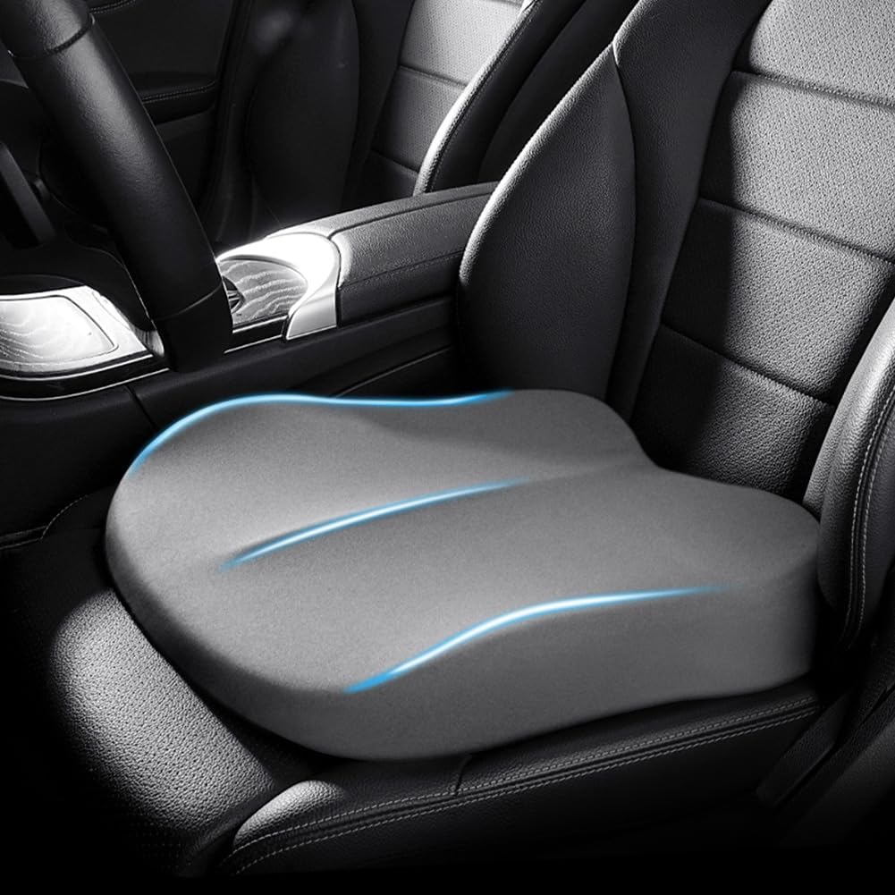 DriveUp Bil Booster Pude – Memory Foam Sædehæver for Ekstra Højde & Kørekomfort