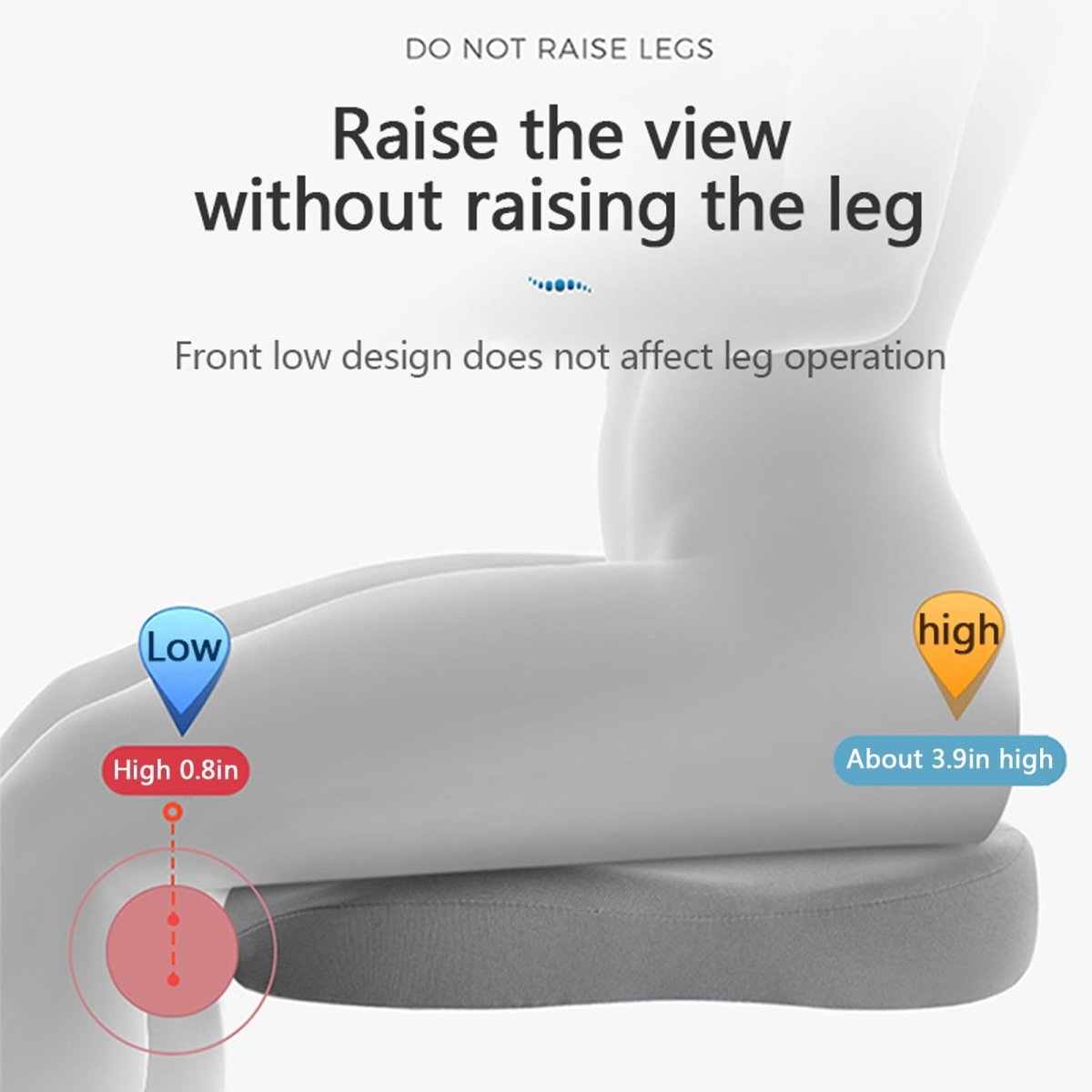 DriveUp Bil Booster Pude – Memory Foam Sædehæver for Ekstra Højde & Kørekomfort