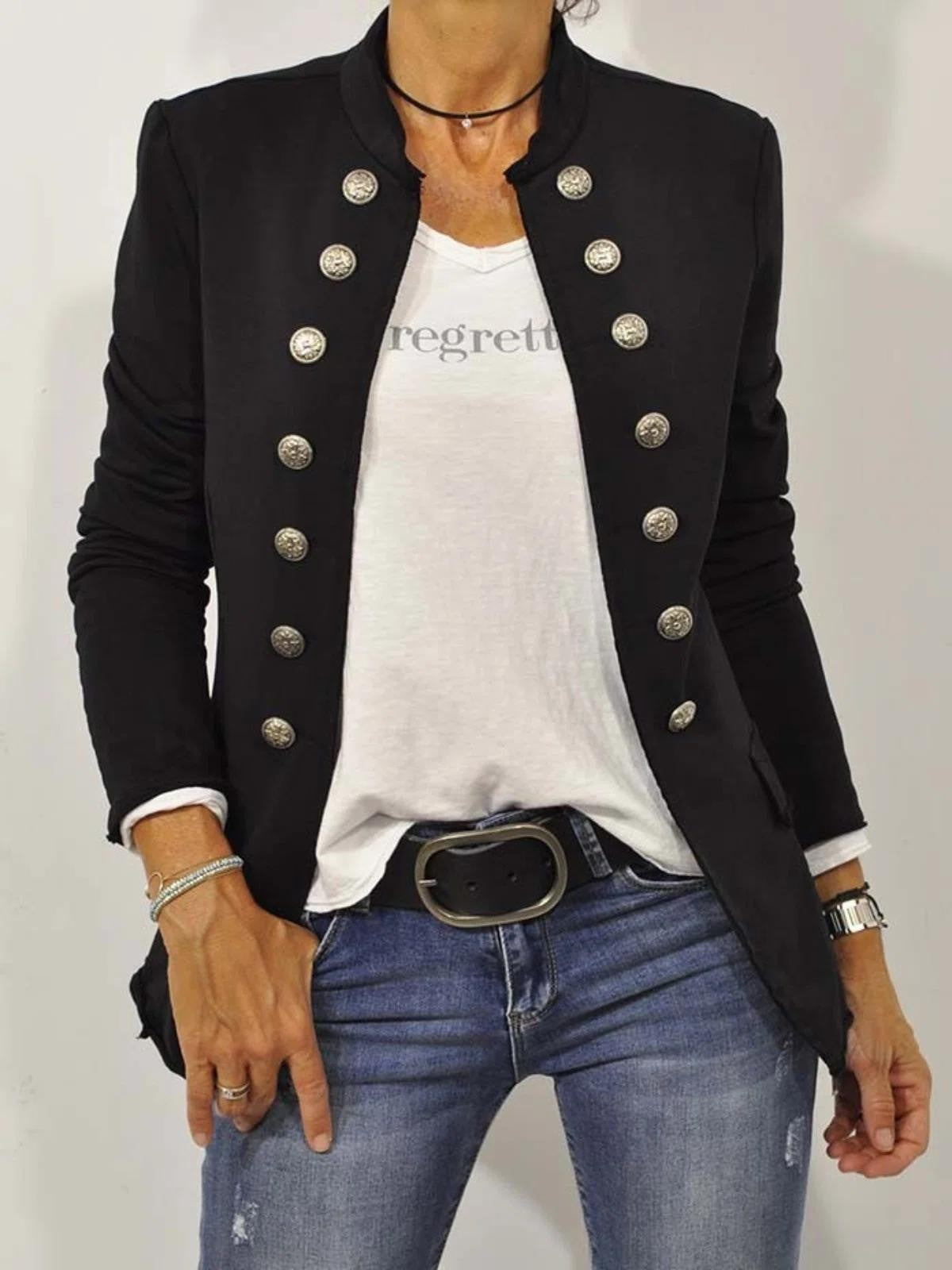 Zoé | Blazer Femme Boutonné Style Militaire - Image 1