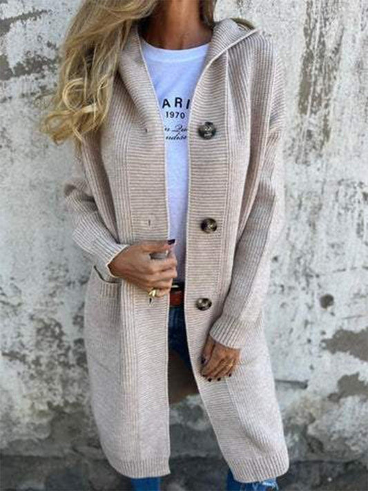 Rim | Cardigan Long à Capuche pour Femme - Image 1