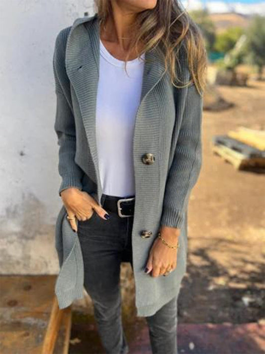 Rim | Cardigan Long à Capuche pour Femme - Image 2