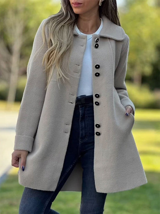 Alizée | Manteau long boutonné pour femme - Image 1