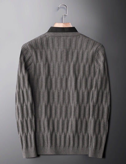 Lyès | Pull Homme Col Rond Boutonné - Image 3
