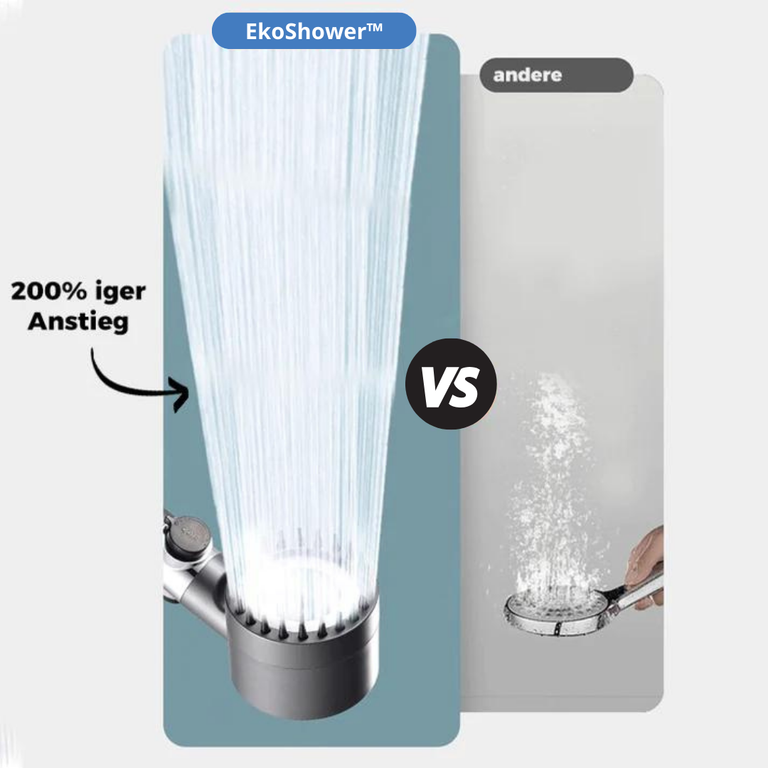 EkoShower™ - Øg trykket, brug mindre vand