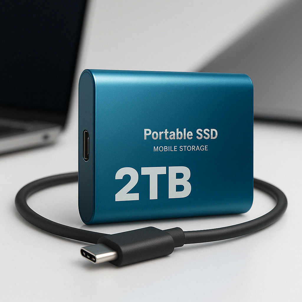 Ekstern SSD 2TB Hurtig Lagring USB-C Bærbar Drev