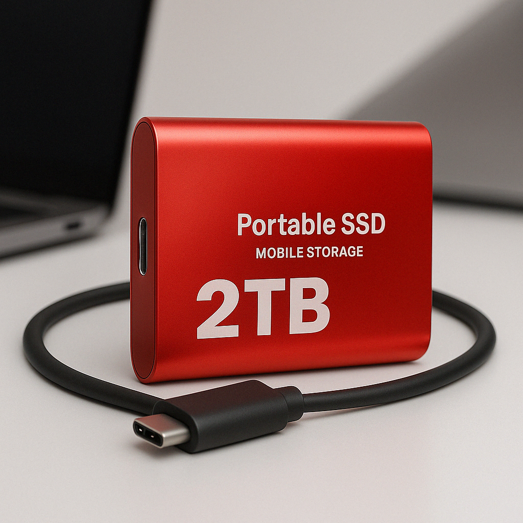 Ekstern SSD 2TB Hurtig Lagring USB-C Bærbar Drev