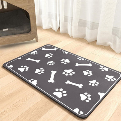 Ekstra stor vandtæt silikonefodermåtte til kæledyr med skridsikker bagside