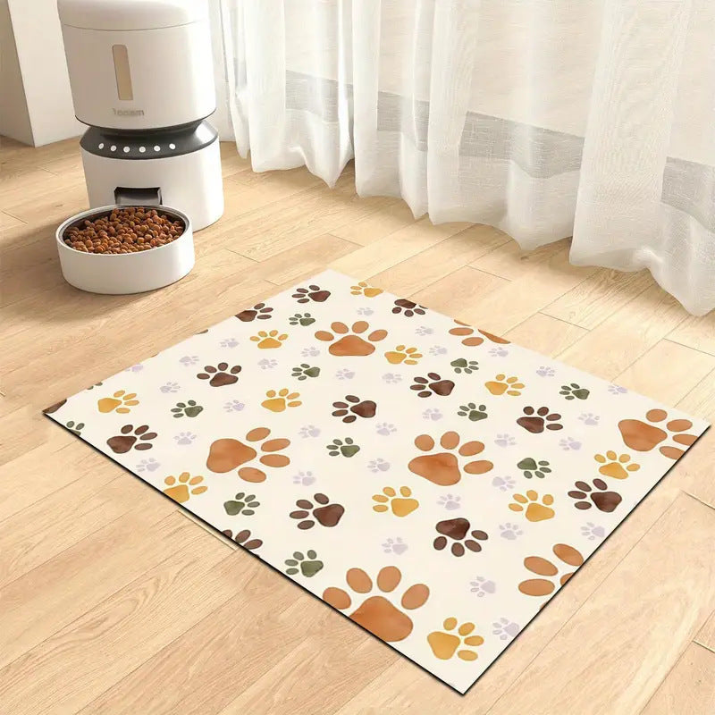 Ekstra stor vandtæt silikonefodermåtte til kæledyr med skridsikker bagside