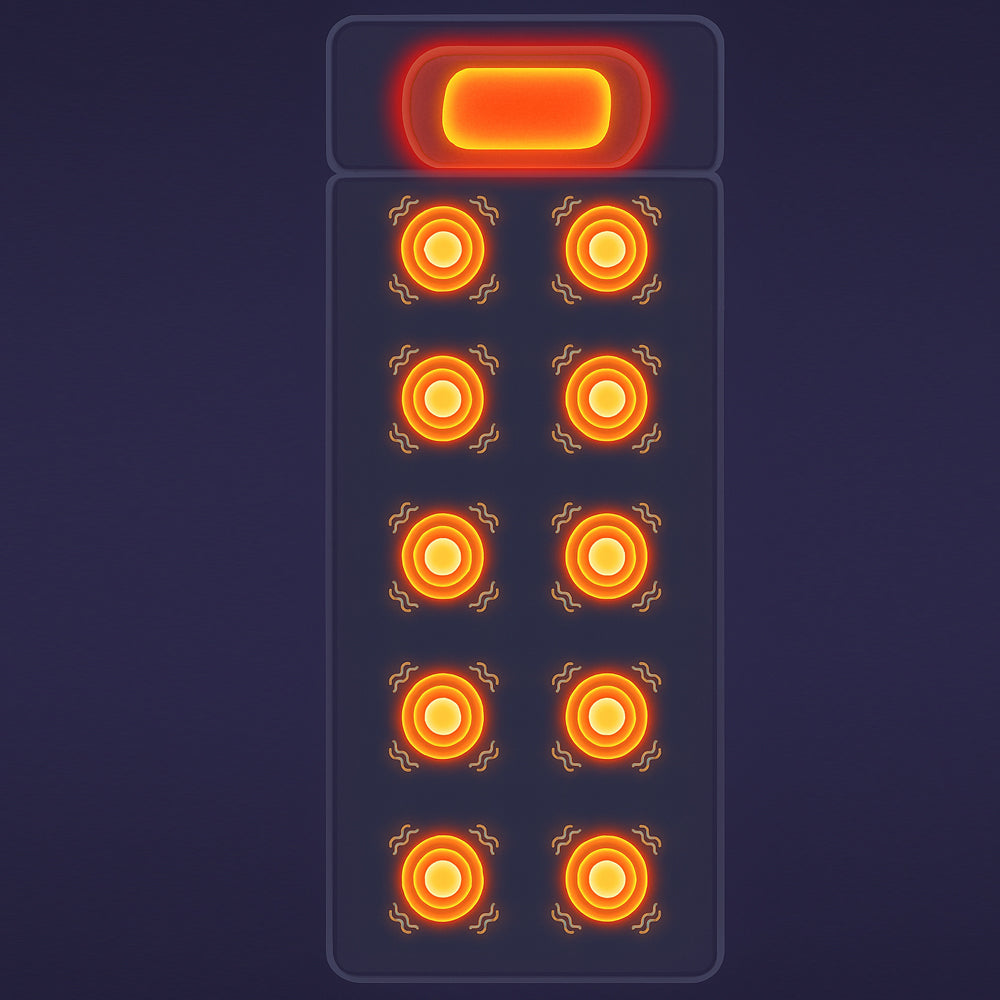 Elektrisk Massagemåtte med Varme og 10 Zoner - Total Afslapning fra Nakke til Fødder