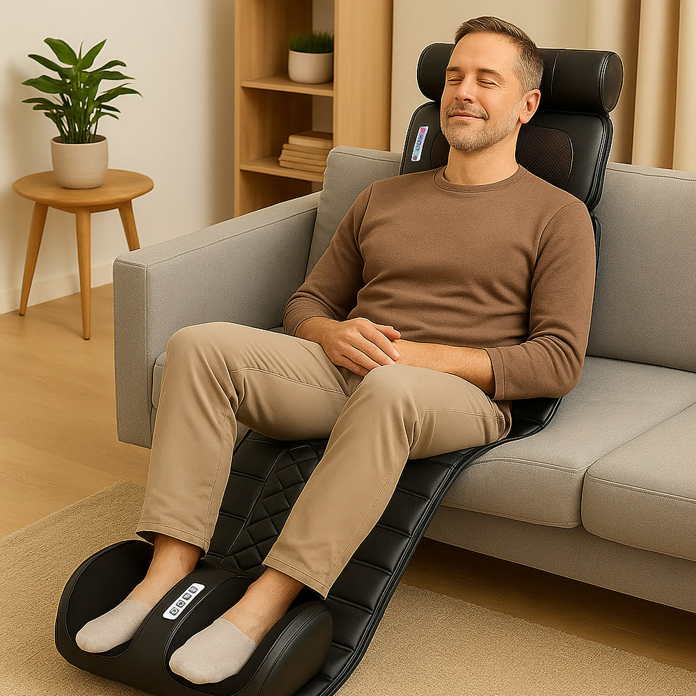 Elektrisk Massagemåtte med Varme og 10 Zoner - Total Afslapning fra Nakke til Fødder