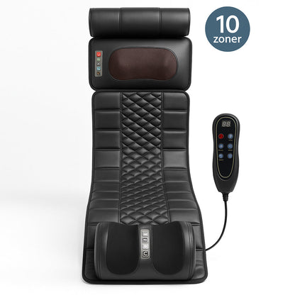 Elektrisk Massagemåtte med Varme og 10 Zoner - Total Afslapning fra Nakke til Fødder