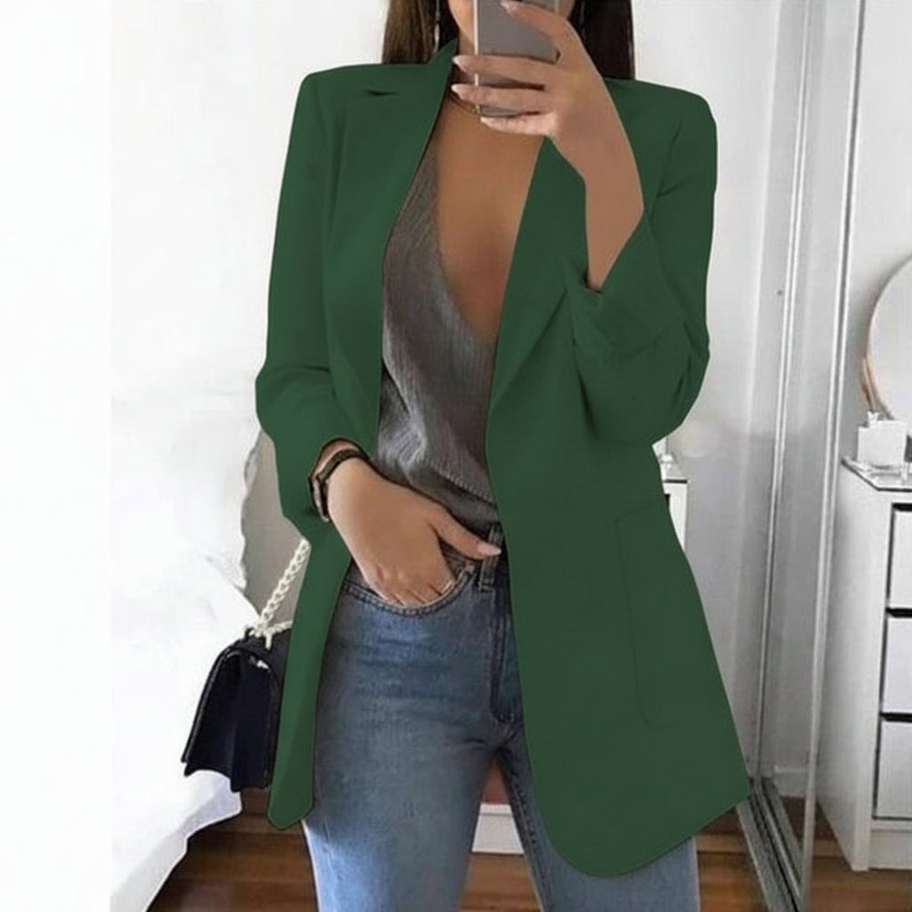 Image of Elisa | Dame Langærmet Blazer med Hakket Revers
