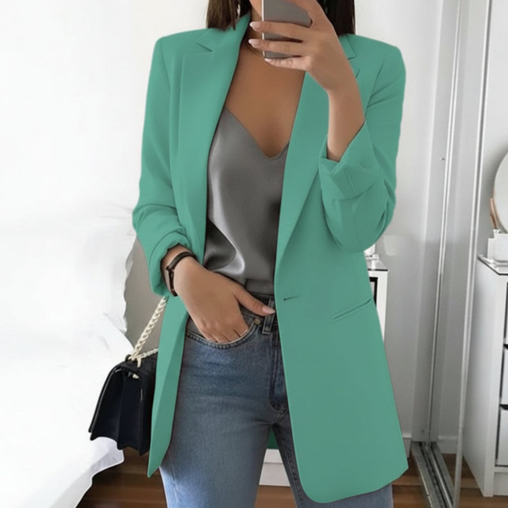 Image of Elisa | Dame Langærmet Blazer med Hakket Revers