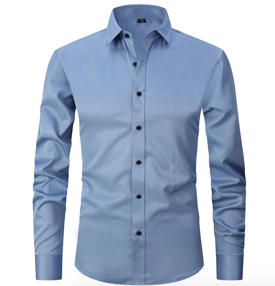 Image of Emil | Slim-Fit Skjorte med Knapper til Mænd