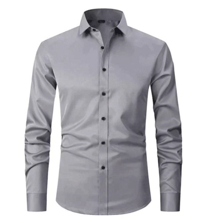 Image of Emil | Slim-Fit Skjorte med Knapper til Mænd