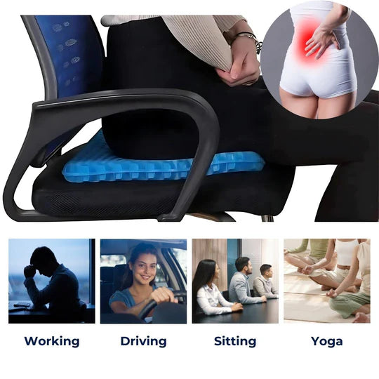 Ergonomisk Gel Sædepude – Lindrer Ryg- og Halebenssmerter