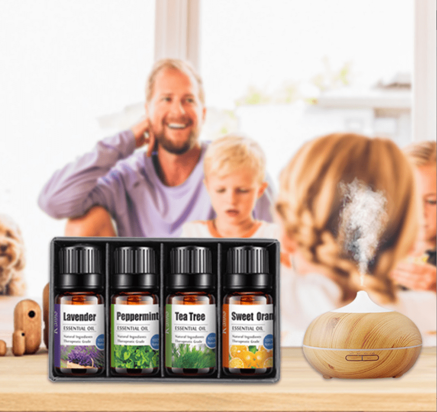 Essentiel Oliesæt (4 x 10 ml) - 100% Ren og Naturlig