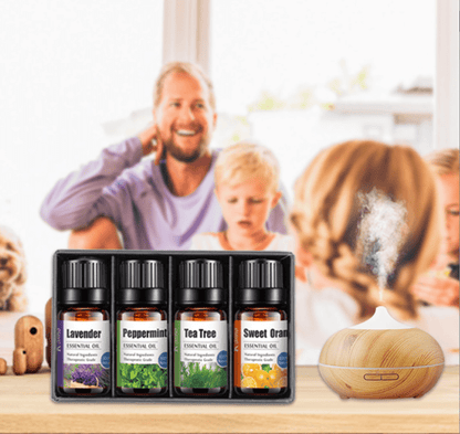 Essentiel Oliesæt (4 x 10 ml) - 100% Ren og Naturlig