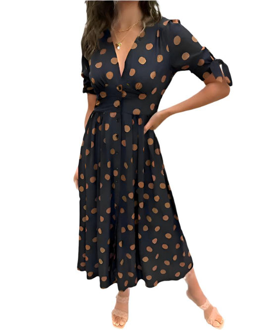 Clara | Robe midi élégante en duvet - Image 1