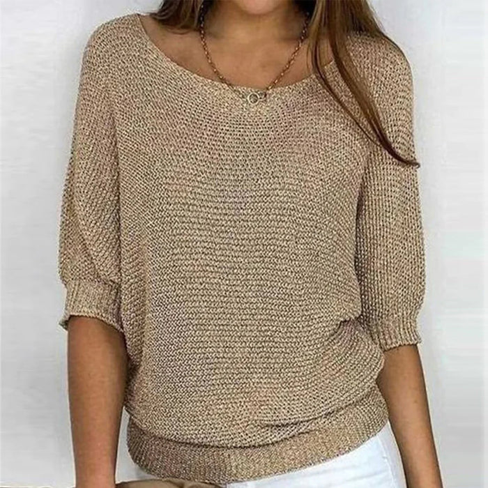 Gina | Pull Femme Col V Manches 3/4 - Image 4