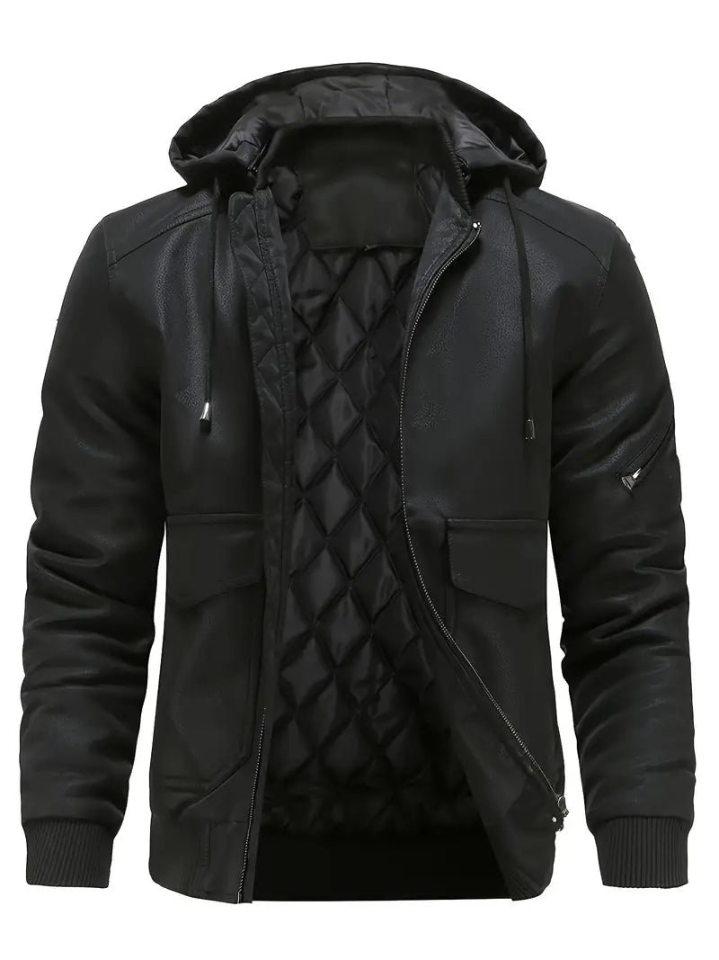 Julio | Blouson aviateur à capuche pour homme - Image 3