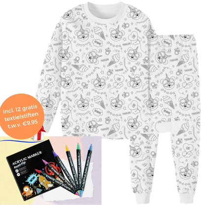 Farvelægning Børnepyjamas™ | Sjov og Elsket af Børn og Forældre!
