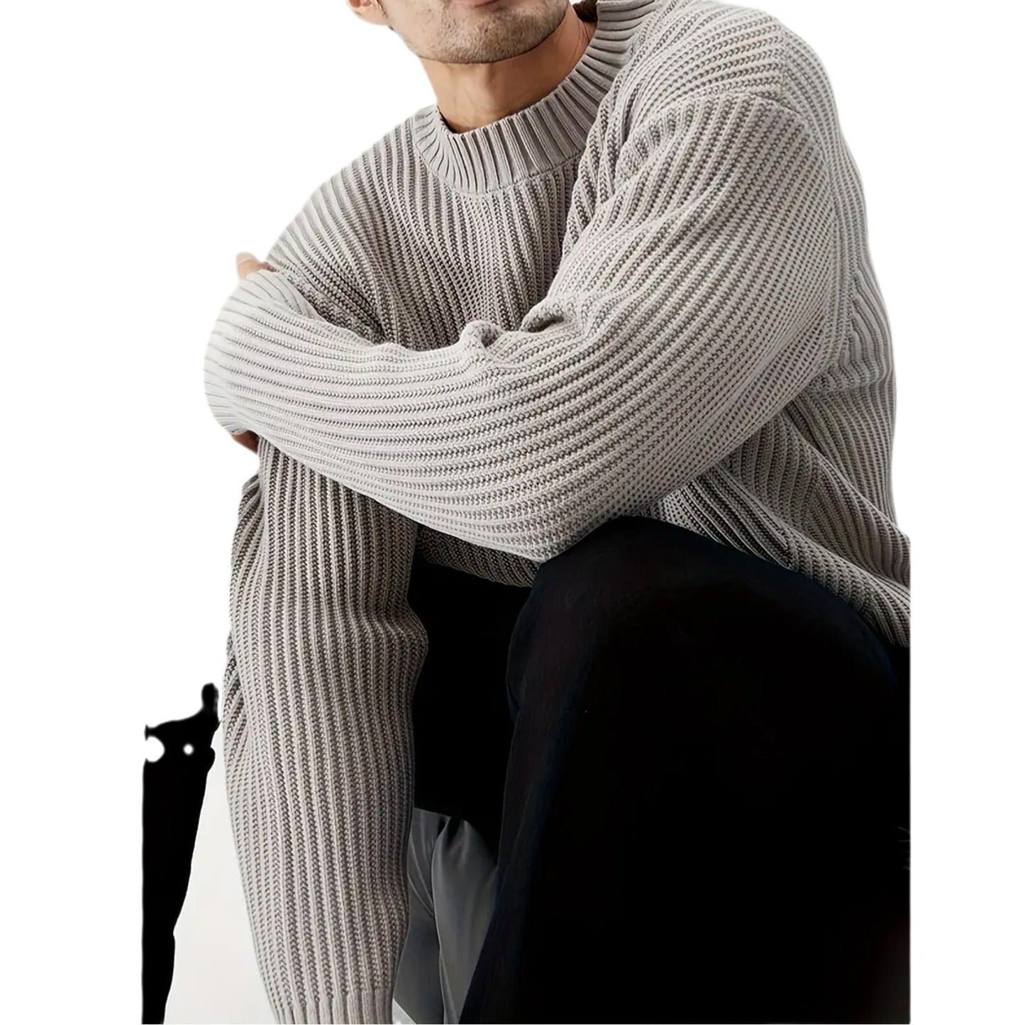 Olivier | Pull ample à col rond pour homme - Image 5