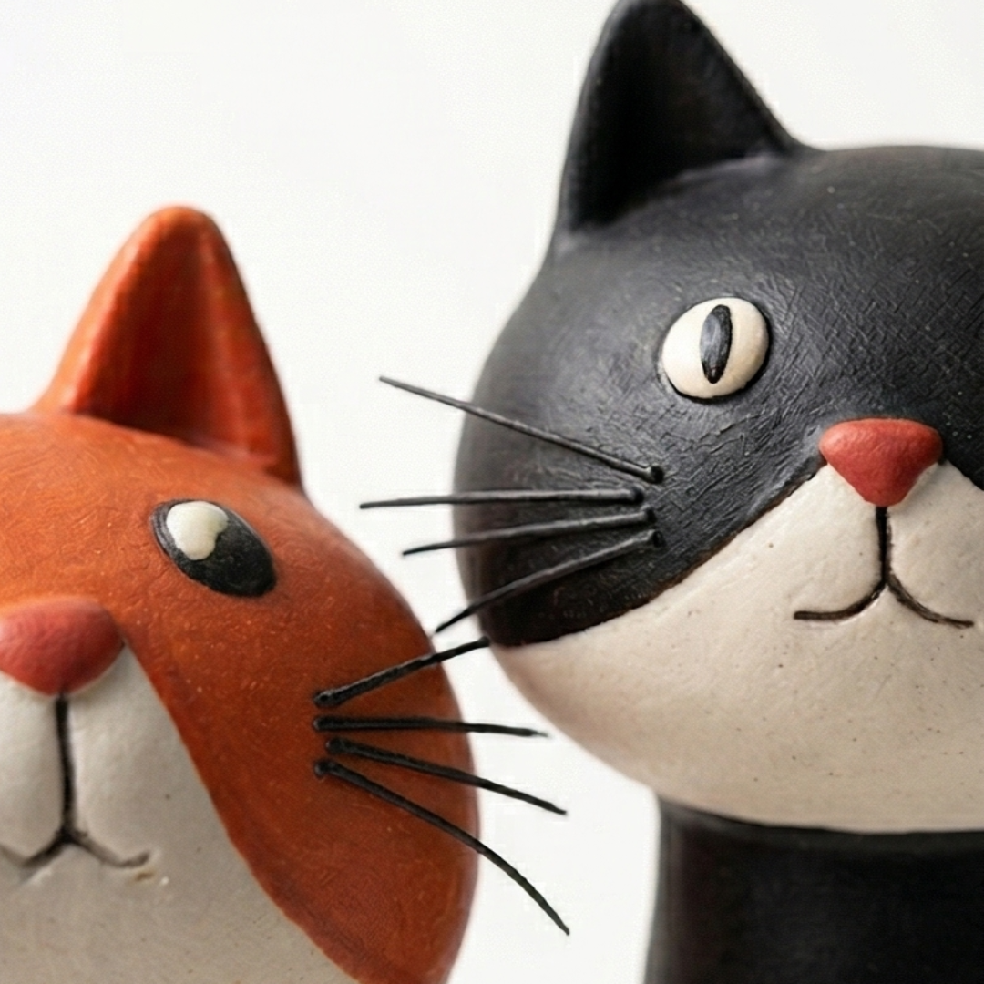 Felina™ – Håndlavet Keramisk Kat Blomster Vase