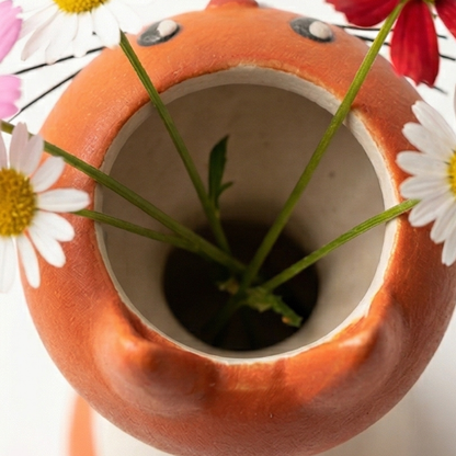 Felina™ – Håndlavet Keramisk Kat Blomster Vase