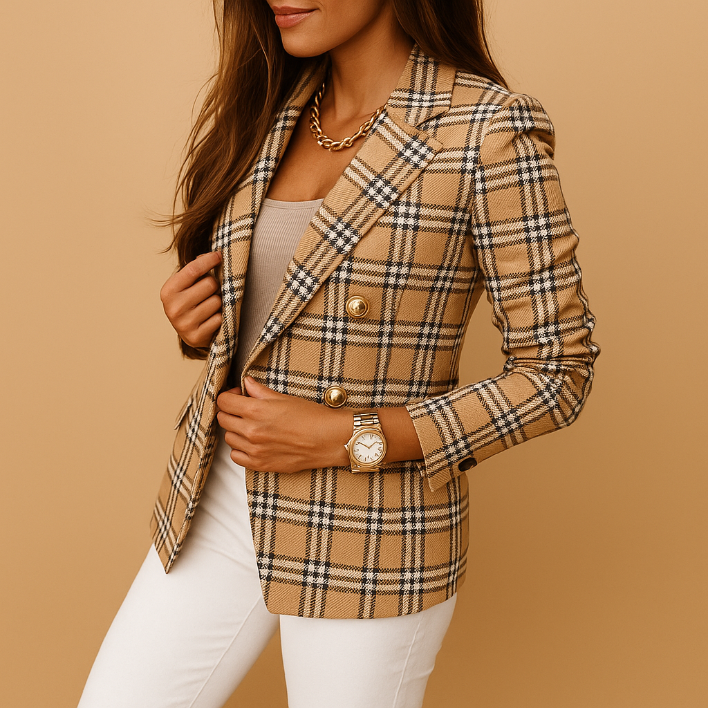 Fitted Kvinders Blazer med Funktionelle Lommer – Elegant Sort Blazer til Kvinder i Klassiske Nuancer