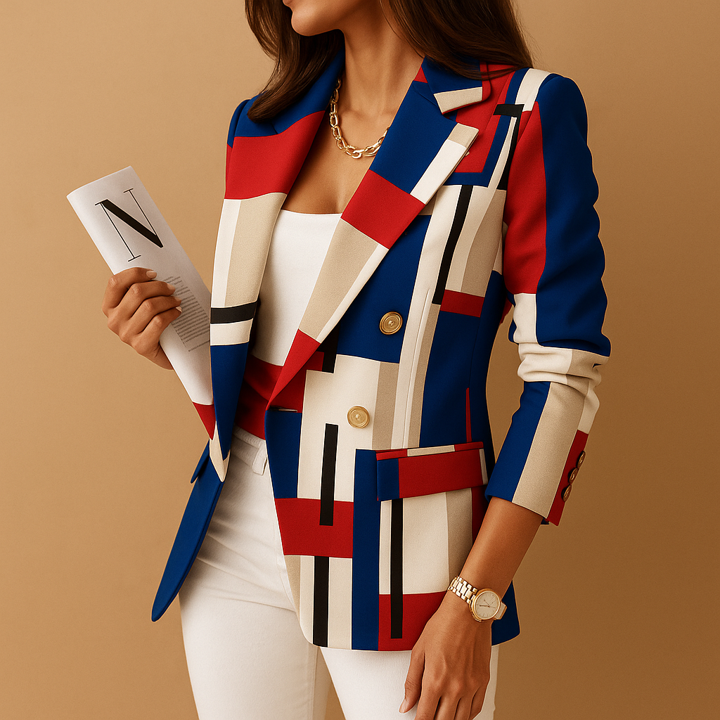 Fitted Kvinders Blazer med Funktionelle Lommer – Elegant Sort Blazer til Kvinder i Klassiske Nuancer