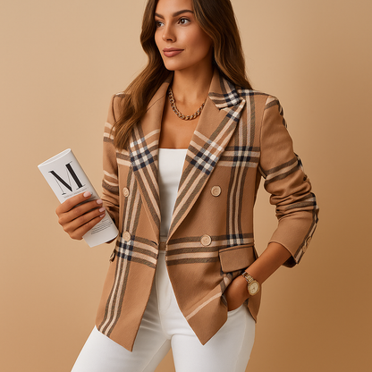 Fitted Kvinders Blazer med Funktionelle Lommer – Elegant Sort Blazer til Kvinder i Klassiske Nuancer